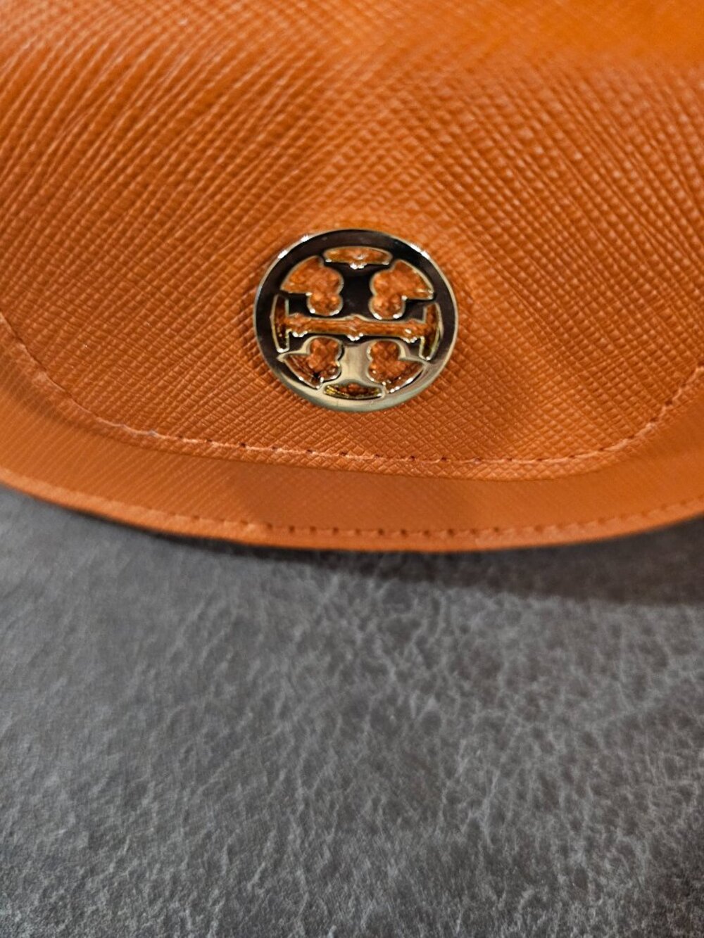 NEW Tory Burch Orange Eyeglasses / Sunglasses Case - Picture 2 of 4